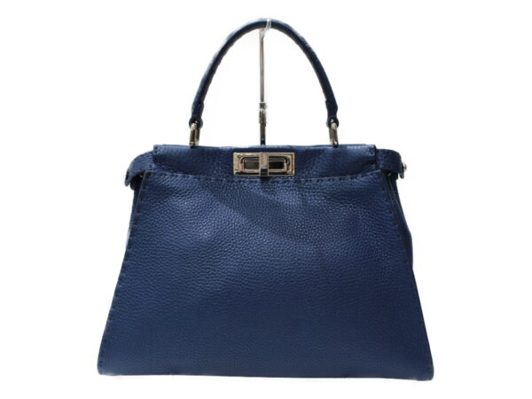 imgrc0080194749 Fendi Peekaboo Selleria Handbag Shoulder Bag Blue