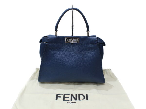 imgrc0080194762 Fendi Peekaboo Selleria Handbag Shoulder Bag Blue