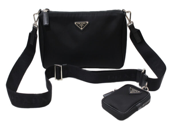 imgrc0080194885 Prada Shoulder Bag Nylon Black