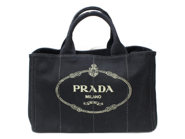 imgrc0080216783 Prada 1BG642 Canvas Shoulder Bag Black