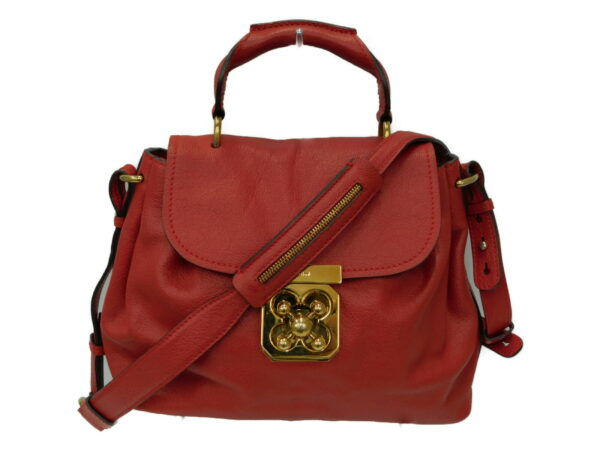 imgrc0080244867 Chloe Elsie 2Way Handbag Leather Red