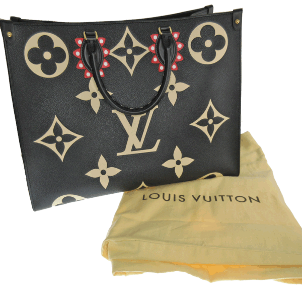 imgrc0080245303 Louis Vuitton On the Go GM Tote Bag Cowhide Black