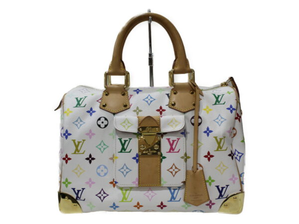 imgrc0080284567 Louis Vuitton Speedy 30 Monogram Multicolor White Handbag