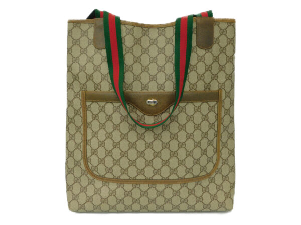 imgrc0080374718 Gucci GG Canvas Tote Bag Beige Brown