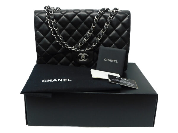 imgrc0080422438 Chanel Matelasse 30 Classic Large Lambskin Chain Shoulder Bag Black