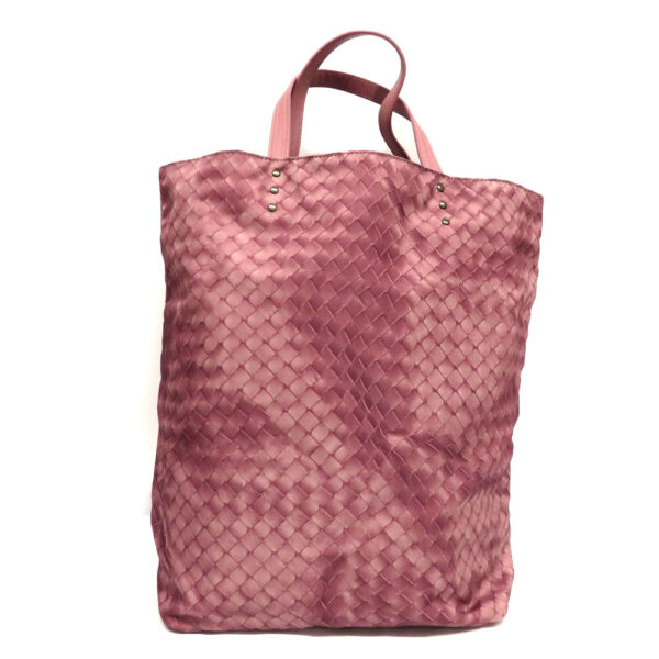 imgrc0080463137 Bottega Veneta Tote Bag Intrecciolusion Nylon Twilight Pink