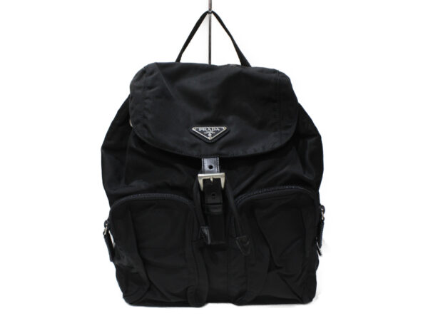 imgrc0080624468 Prada Nylon Backpack Black