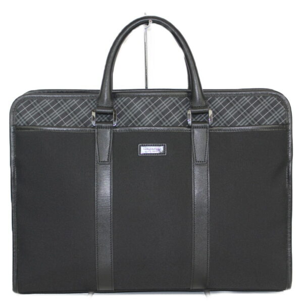 imgrc0080639599 Burberry Black Label Nylon Check Briefcase Black