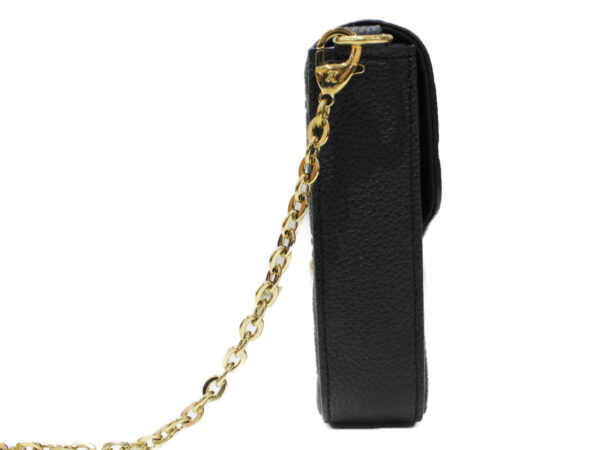 imgrc0080669881 Louis Vuitton Pochette Félicie Empreinte Chain Shoulder Bag Noir