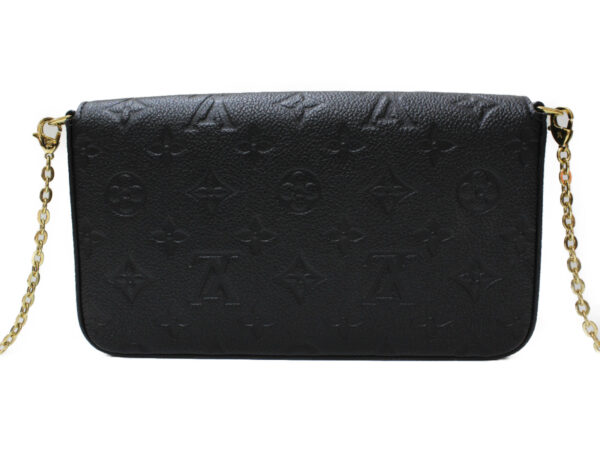 imgrc0080669882 Louis Vuitton Pochette Félicie Empreinte Chain Shoulder Bag Noir