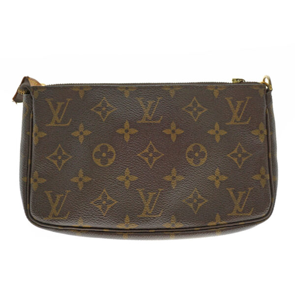 imgrc0080690520 Louis Vuitton Pochette Accessories Monogram Canvas Pouch Brown