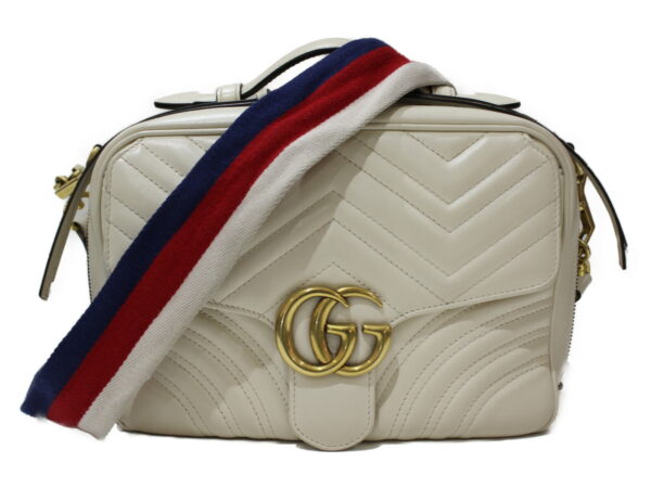 imgrc0080712592 Gucci GG Marmont Leather Shoulder Bag Ivory