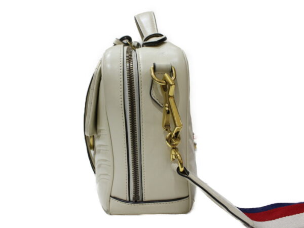 imgrc0080712593 Gucci GG Marmont Leather Shoulder Bag Ivory