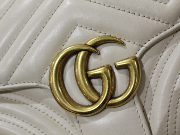 imgrc0080712606 Gucci GG Marmont Leather Shoulder Bag Ivory