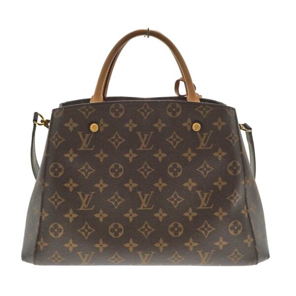 imgrc0080902077 Louis Vuitton Montaigne MM Monogram Canvas 2Way Bag Brown