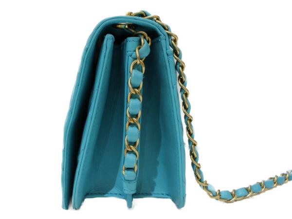 imgrc0081328647 Chanel Chain Shoulder Bag Lambskin Turquoise Blue