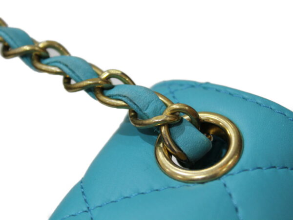 imgrc0081328659 Chanel Chain Shoulder Bag Lambskin Turquoise Blue