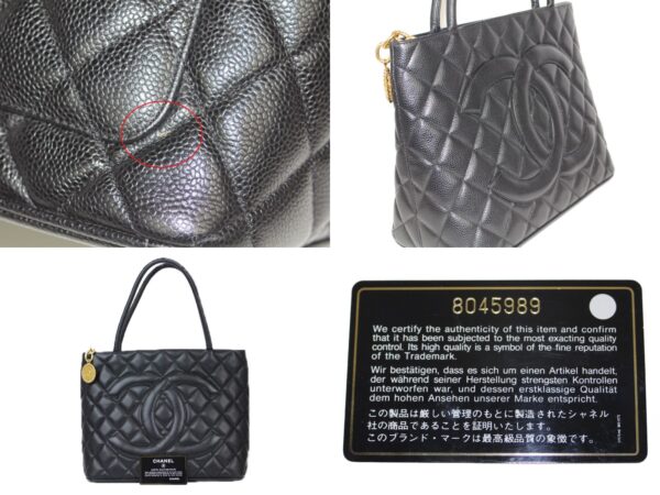 imgrc0081332910 Chanel Reprint Caviar Skin Tote Bag Black