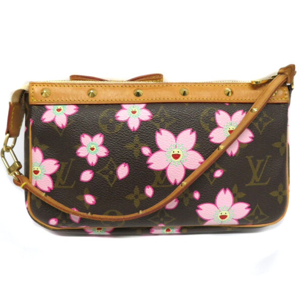 imgrc0081336077 Louis Vuitton Pochette Accessoire Pouch Cherry Blossom Canvas Pink