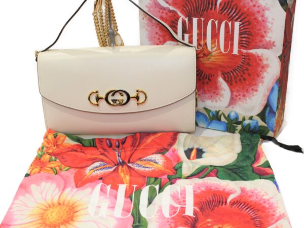 imgrc0081368848 Gucci Zumi Chain Leather Shoulder Bag White