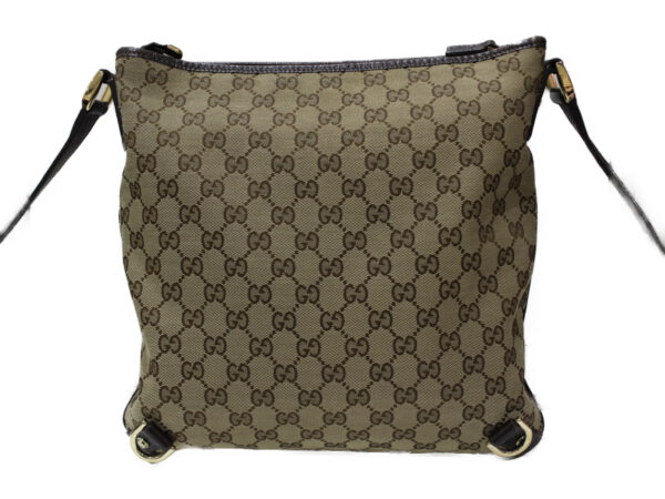 imgrc0081426398 Gucci Abbey GG Canvas Leather Shoulder Bag Beige Brown