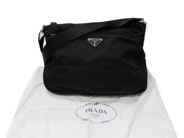 imgrc0081457044 Prada Shoulder Bag Nylon Black