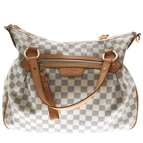 imgrc0081467010 Louis Vuitton Evora MM Damier Azur Canvas Tote Bag White