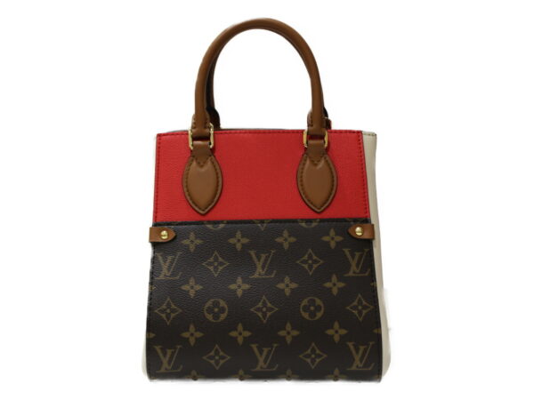 imgrc0081618784 Louis Vuitton Fold Tote PM Leather Handbag Crème Noir Red