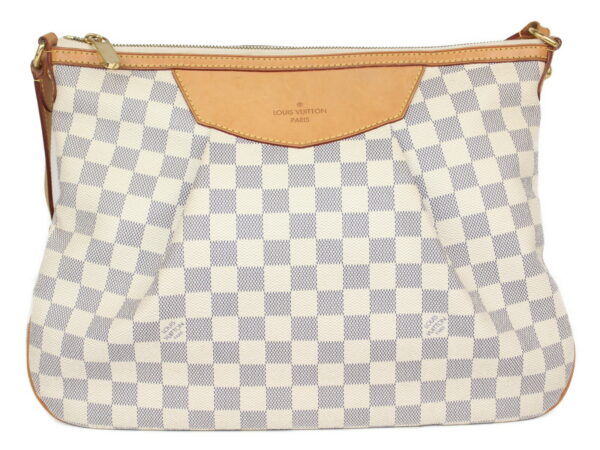 imgrc0081684486 Louis Vuitton Syracuse MM Damier Azur Shoulder Bag White Gray