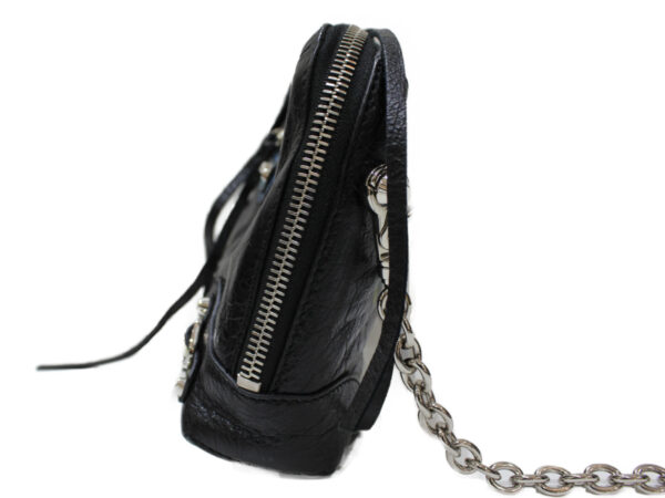 imgrc0081696281 Balenciaga Graffiti Leather Chain Bag Black