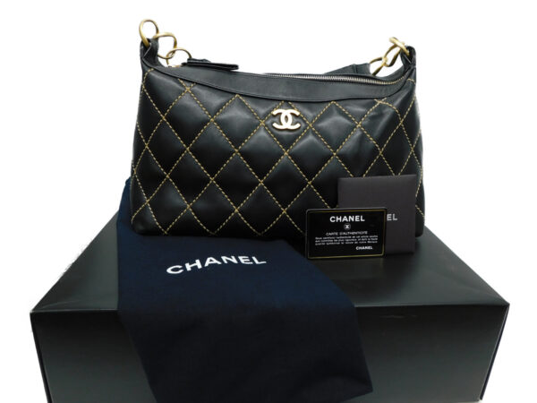 imgrc0081731996 Chanel Cocomark Wild Stitch Handbag Black