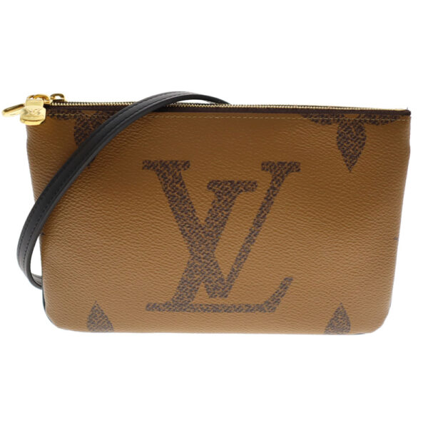 imgrc0081778938 Louis Vuitton Pochette Double Zip Monogram Giant Reverse Canvas Brown