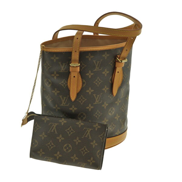 imgrc0081786670 Louis Vuitton Bucket PM Tote Bag Monogram Canvas Brown