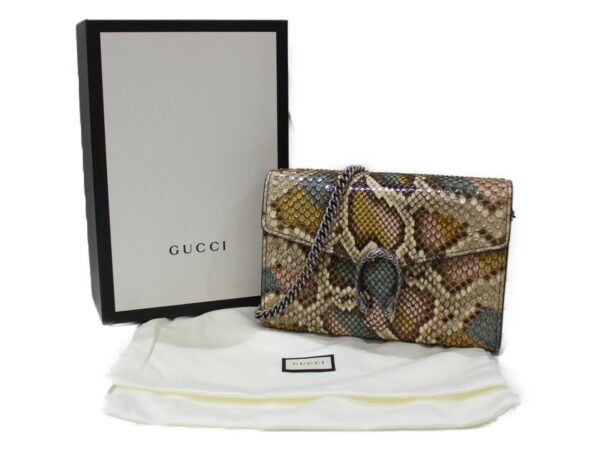 imgrc0081927779 Gucci Dionysus Python Leather Shoulder Bag Brown