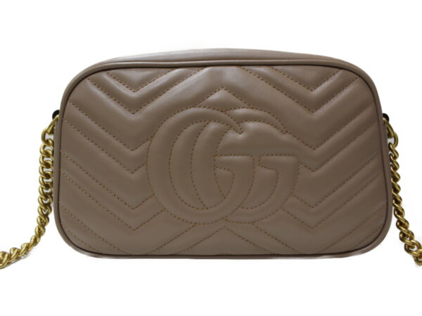 imgrc0081927811 Gucci Quilted GG Marmont Leather Shoulder Bag Beige