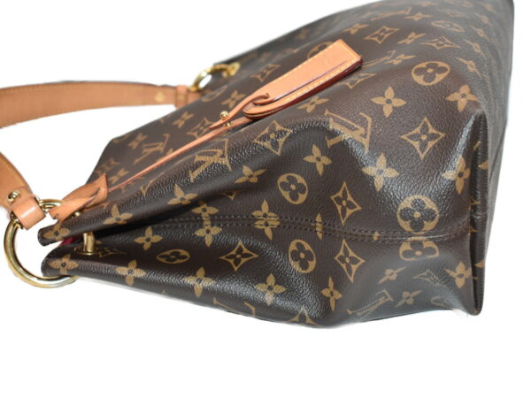 imgrc0081941516 Louis Vuitton Graceful MM Monogram Canvas Shoulder Bag Brown Pink