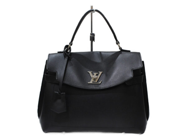 imgrc0081971985 Louis Vuitton Lock Me Ever MM Grain Calf Leather Handbag Noir Black