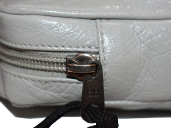 imgrc0082216723 Balenciaga Explorer Messenger Leather Crossbody Bag Gray