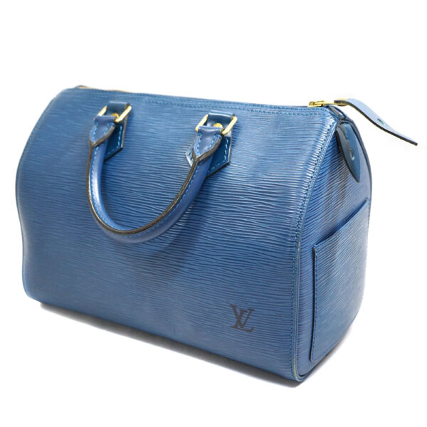 imgrc0082416877 Louis Vuitton Speedy 25 Handbag Leather Blue