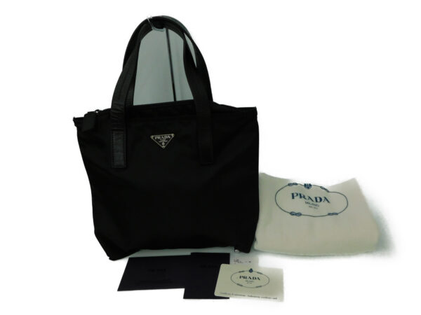 imgrc0082599621 Prada Nylon Handbag Black