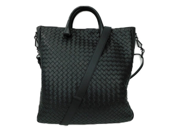 imgrc0082687626 Bottega Veneta Intrecciato 2Way Tote Bag Leather Black