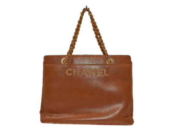 imgrc0082699672 Chanel Chain Tote Bag Camel Leather