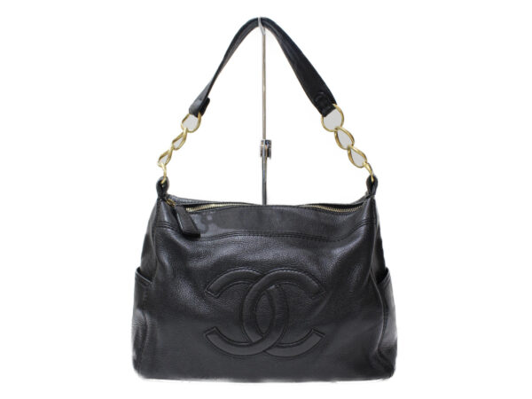 imgrc0082844942 Chanel Leather Chain Shoulder Bag Black