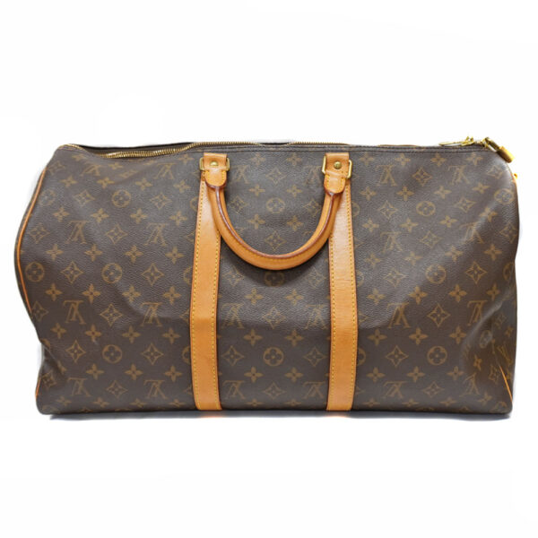 imgrc0082901168 Louis Vuitton Keepall Bandouliere 50 Travel Bag Canvas Brown