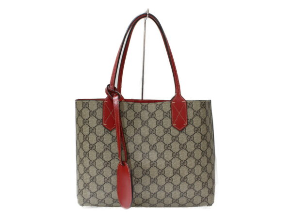 imgrc0083003561 Gucci Reversible GG Canvas Leather Tote Bag Beige Red