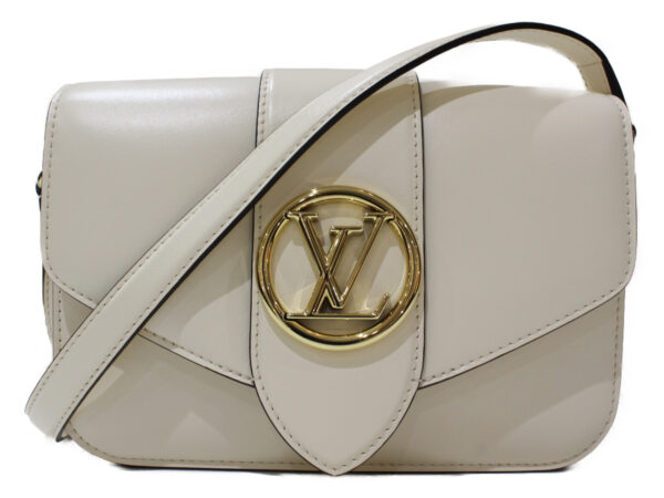 imgrc0083110012 Louis Vuitton LV Pont 9 Smooth Shoulder Bag Creme White