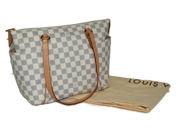 imgrc0083344442 Louis Vuitton Totally PM Damier Azur Tote Bag White Gray