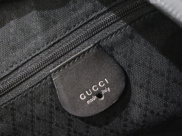 imgrc0083706181 Gucci Nylon Leather Tote Bag Black