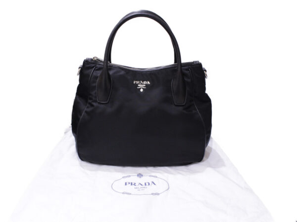 imgrc0083801591 Prada 2WAY Bag Nylon Leather Black