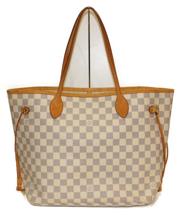 imgrc0083821701 Louis Vuitton Neverfull MM Damier Azur Tote Bag Gray White